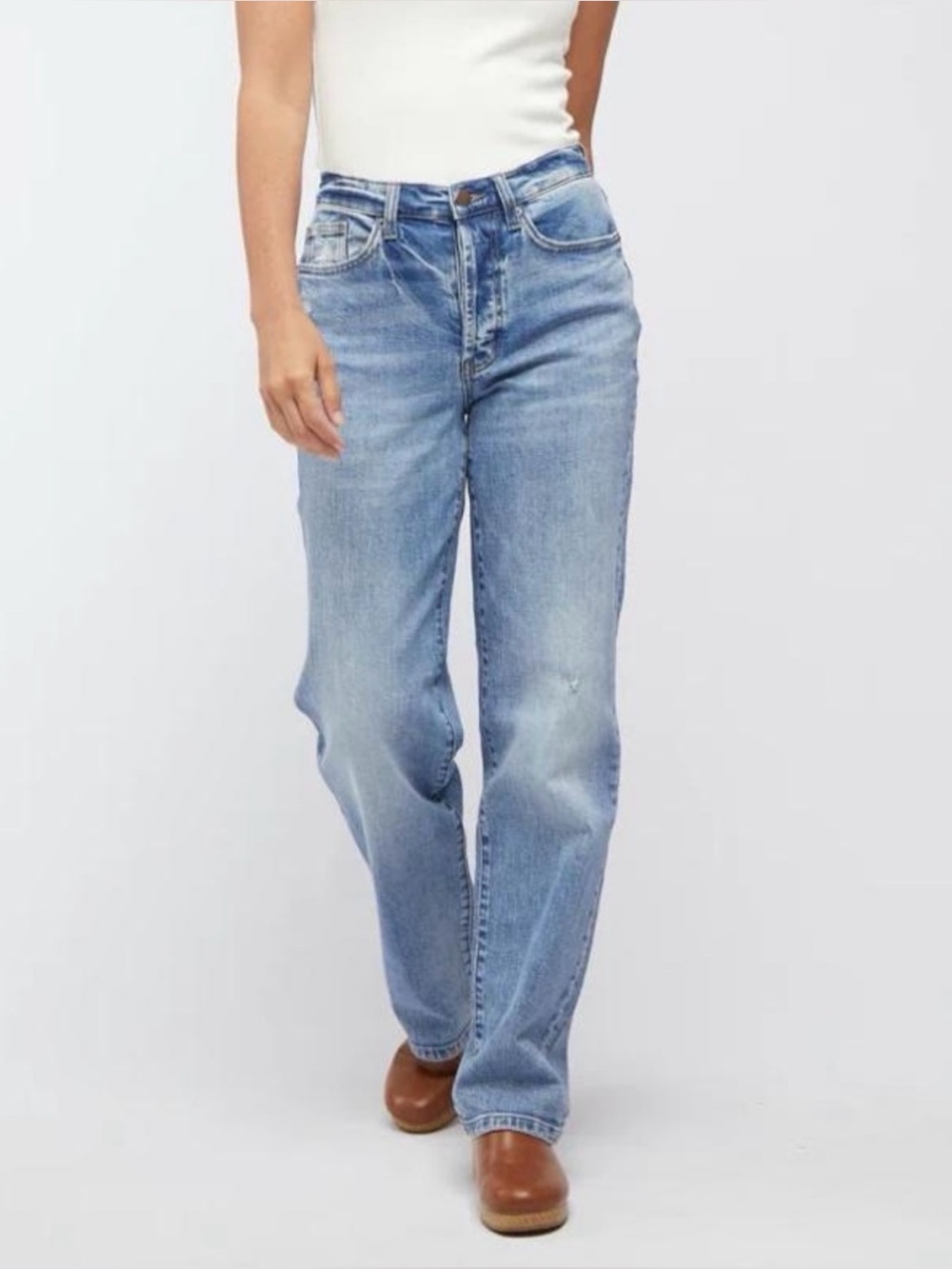 NWT Oliver Logan Mulberry High Rise Straight Leg Jeans Size 27/4